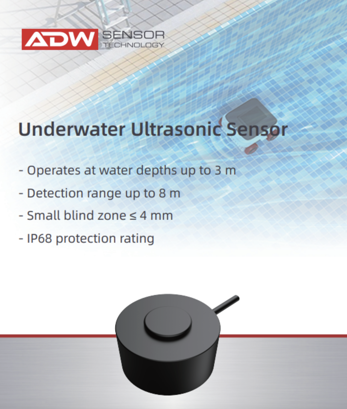 Unterwasser-Ultraschallsensor: Präzise Navigation für autonome Poolreinigungsroboter